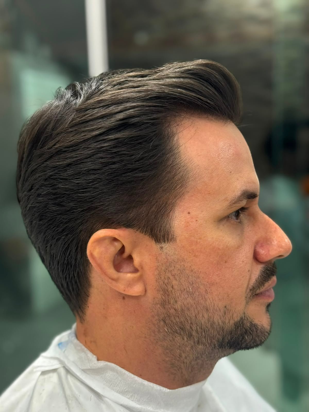Corte masculino realizado na Barbearia do Ton