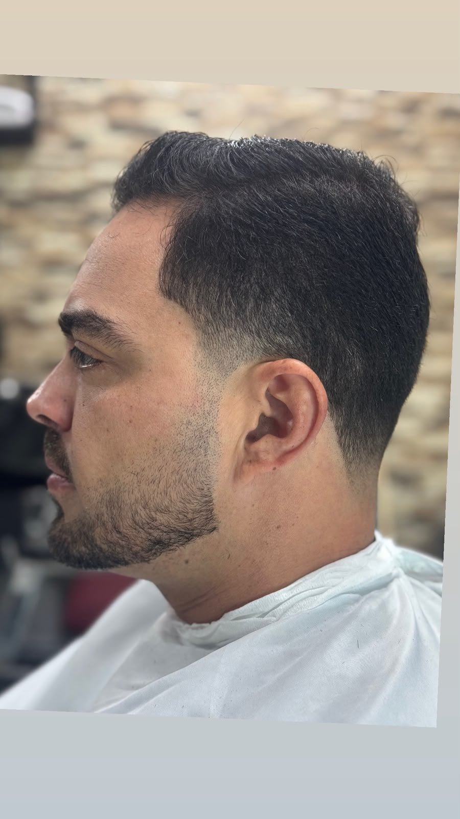 Corte masculino realizado na Barbearia do Ton